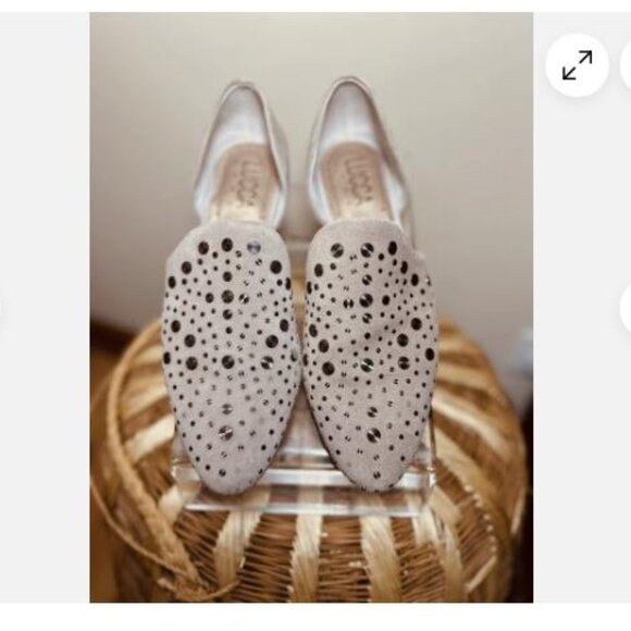 Lucca Lane Kaelyn Portobello Suede Studded Slip-on Loafers Women's size US 6.5 - Picture 3 of 7